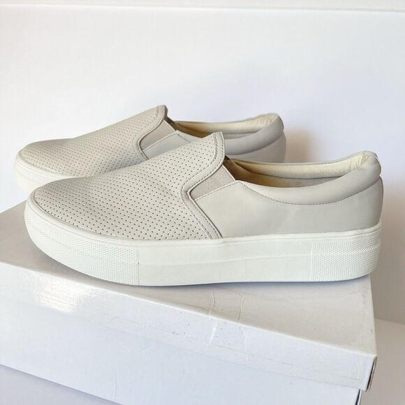 NWB Womens Loafers Size 6.5 Gray Perforated Slip On Casual Flat Shoes - Picture 12 of 16